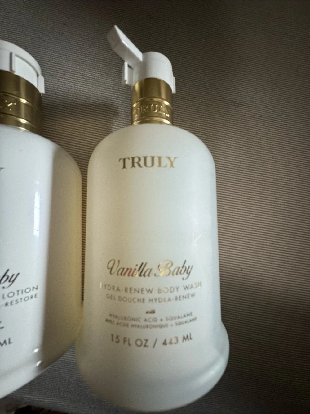 TRULY Vanilla Baby Body Lotion & Body Wash - White and Ivory